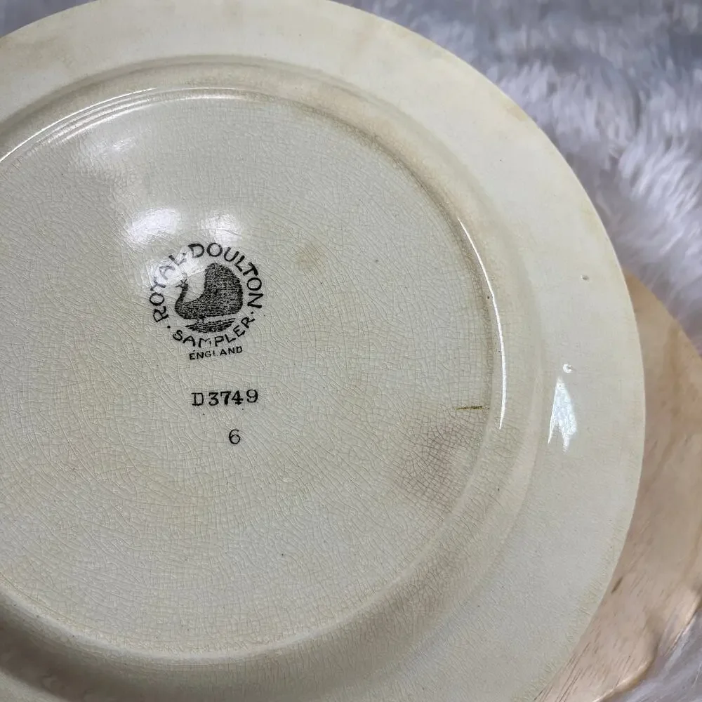 Vintage Royal Doulton Plate Sampler Pattern D3749 Plate Rare 1924 to 1936 Rare